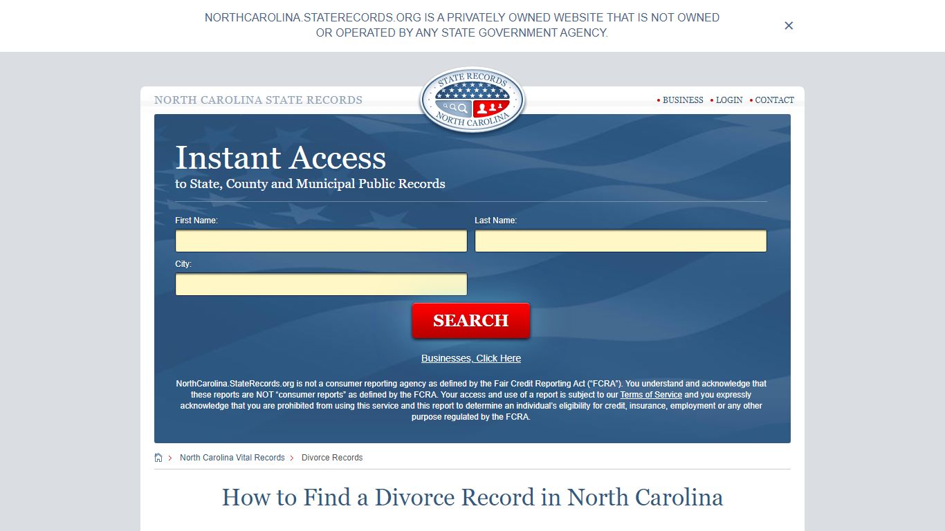How to Find a Divorce Record in North Carolina